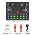 V8s Microphone Sound Bm800 Microphone Kits Sound Mixer Live Audio Mixing Console Amplifier For Live Streaming Recording. 