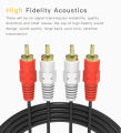 (1.5M/3M/5M/10M) 2RCA Male to 2RCA Male Stereo Audio Cable GoId Plated for Home Theater HDTV Gaming Consoles HiFi Systems. 