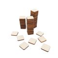 【1pcs 160mm】 Wood Wooden Squares Cutout Tiles, Natural Rustic Wood for Home Decoration, DIY. 