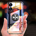 For Realme C55 Case Soft Clear Transparent Protector Shockproof Car adsorb Holder Ring Back Cover Casing hp Realme C55 Phone case. 