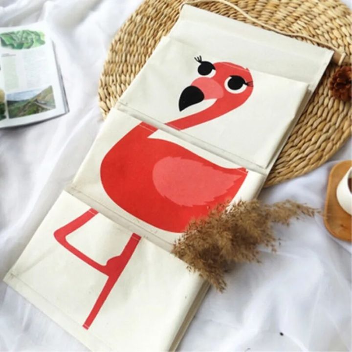 3 Pocket Cartoon Hanging Storage Bags Organizer Closet Kids Children Room Shelves Organizer Door Pouch for Toys Books