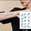 Waterproof Temporary Tattoo Stickers Body Art Hand Foot for Girl Women Men. 