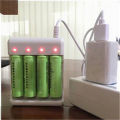 USB 18650 AAA and AA Charger 4 Slots AC 110V 220V Dual For 18650 Charging Rechargeable Lithium Charger. 