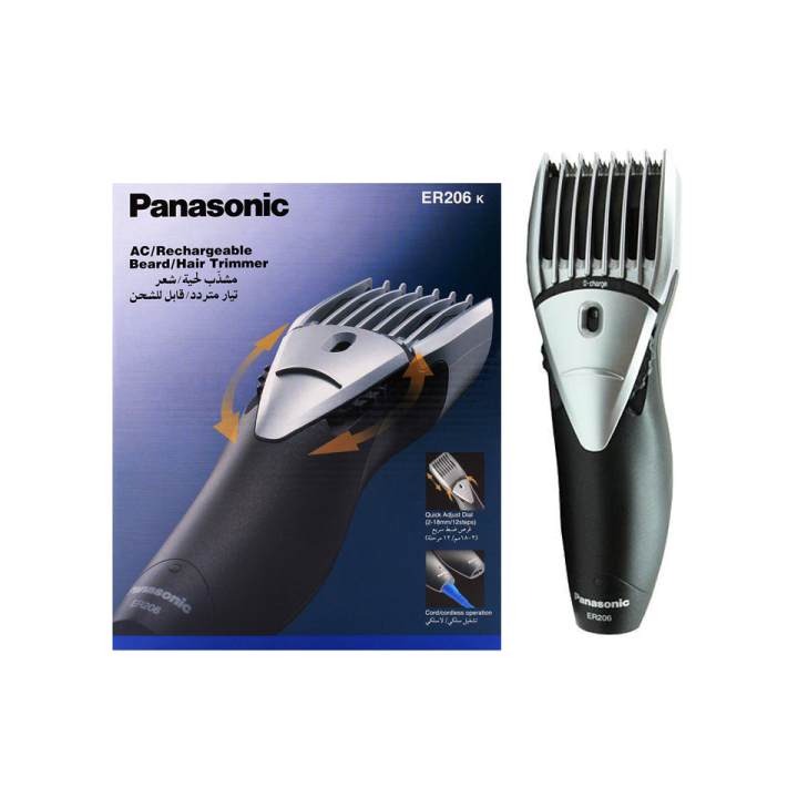 Panas3onic Rechargeable beard and hair trimmer ER206 k