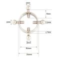 【HUT】 1Pair 316L Stainless Steel Adjustable Nipple Ring For Women, Various Colors Clip On Nipple Rings Fake Nipple Piercing Jewelry. 