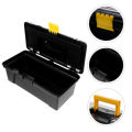 13 inch Tool Box Plastic Tool Box with Tray and Organizers Includes Removable Three Small Parts Boxes. 