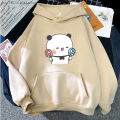 2023 Happy Bubu Is Using Mini Fans Hoodies Panda Bear Clothes For Girls Sweatshirt Women Korean Tops Long Sleeve Pocket Female C. 