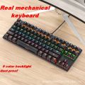 Gaming Mechanical Keyboard Game Anti-ghosting  RGB Mix Backlit Blue Switch 87key teclado mecanico For Game Laptop PC. 