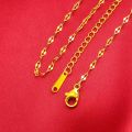 Philippines Ready Stock Pure Ang 18k Saudi Gold Pawnable Necklace for Women 1.1mm Lip Fine Chain Genuine Gold Chain Jewelry 18 Inches. 