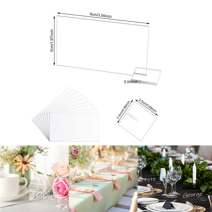 Acrylic Table Number Signs Wedding Table Numbers with Holders Clear ...