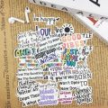 10/30/50/100pcs Motivational Phrases Sticker Inspirational Quotes Stickers Laptop Study Room Scrapbooking Office Graffiti Decals. 