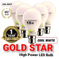 15 W LED BULB QUALITY  GOLDSTAR BRAND  -- B22/Pin Type --  ( 12 MONTH WARRANTY ). 