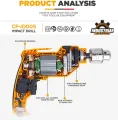 Coofix German Technology Industrial 710W 13MM Electric Impact Drill Professional Power Tools ID005. 