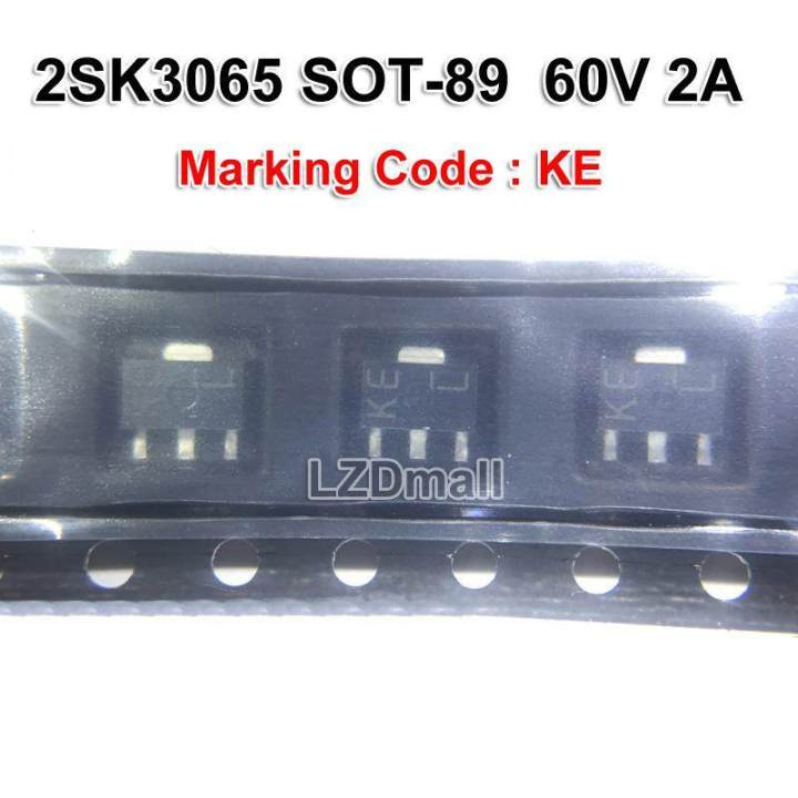 10pcs 2SK3065T100 2SK3065 SOT-89 K3065 SMD 60V 2A N-channel MOSFET ...