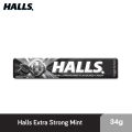 Halls Extra strong mint flavoured candy 34g. 