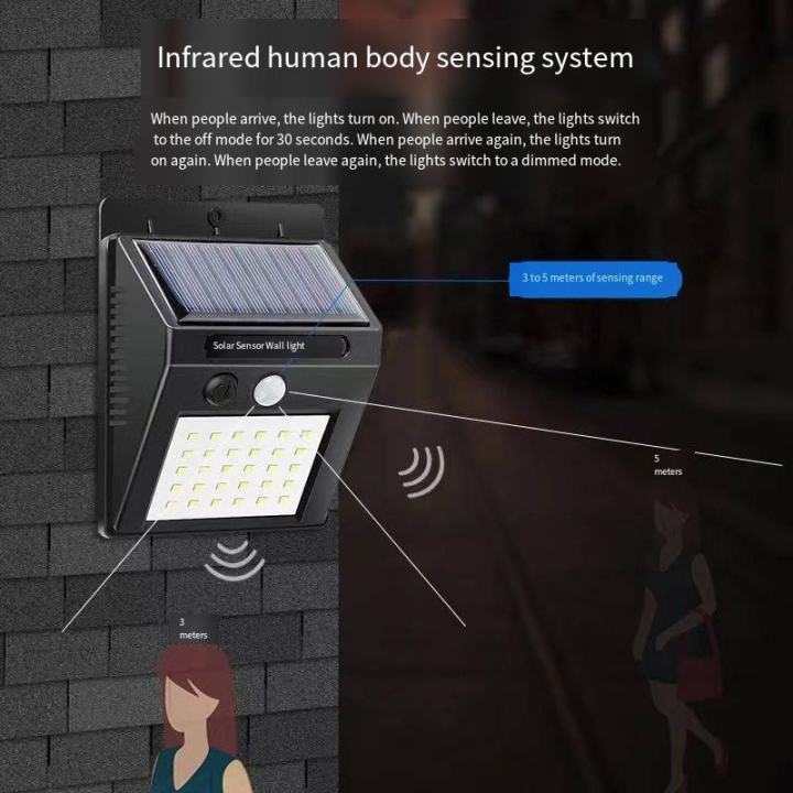 30%20LED%20Solar%20Wall%20Light%20Motion%20Sensor%20Outdoor%20Security%20Light%20%7C%20Waterproof%20IP65%20Wall%20Mounted%20Garden%20Yard%20Exterior%20Lamp%20-%20Image%205