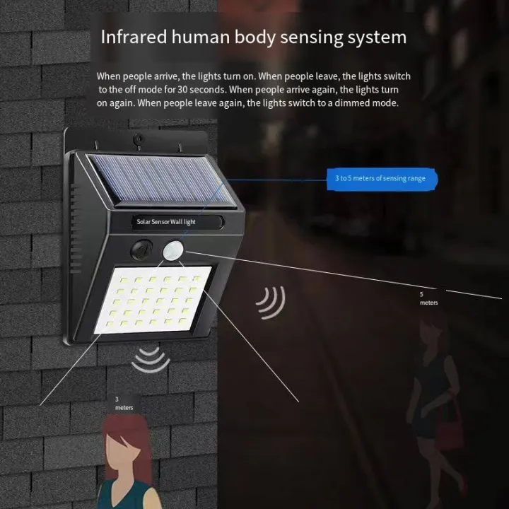 30%20LED%20Solar%20Wall%20Light%20Motion%20Sensor%20Outdoor%20Security%20Light%20%7C%20Waterproof%20IP65%20Wall%20Mounted%20Garden%20Yard%20Exterior%20Lamp%20-%20Image%205