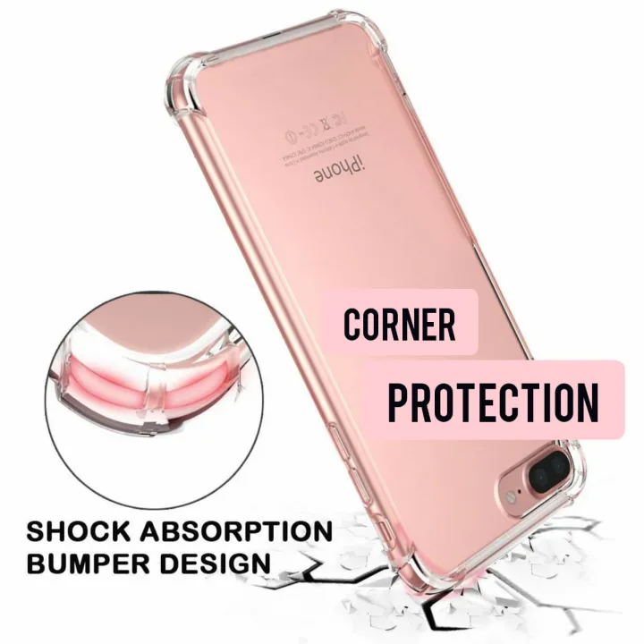 iPhone%207%20Plus%20Back%20Cover%20Transparent%20Soft%20Silicone%20Clear%20Case%20Shockproof%20Bumper%20iPhone%20Case%20For%20Boys%20Girls%20-%20Image%203