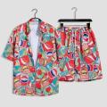 Summer Island Clothing Hainan Island Sanya Hawaii Printed Shirt Beach Suit Trendy Beach Pants Cool Seaside Style. 