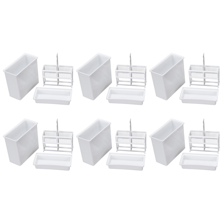 6X 2 in 1 White 24 Pieces Microscope Slides Staining Rack Dish Set ...