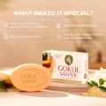 Gokul Santol Pure Sandalwood Bath Soap - Anti-Bacterial, Long-Lasting Fragrance | 75g (Pack of 3) | Gentle and Nourishing | Safe on all Skin Types (FROM INDIA)SAB. 