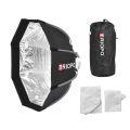 TRIOPO 55cm Foldable 8-Pole Octagon Softbox with Soft Cloth Carrying Bag Bowens Mount for Studio Strobe Flash Light-m. 