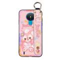 Fashion Design ring Phone Case For Nokia 1.4 Anti-knock Lanyard Wristband Silicone Anti-dust Shockproof Cute Cartoon. 