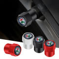 4Pcs Aluminum Alloy Car Tire Valve Cap Auto Wheel Accessories For Alfa Romeo Giulietta Mito 159 Giulia Stelvio 156 147 Tonale. 
