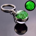 Gift Keychain Unique Lucky Jewelry Four Leaf Clover Clover-shaped Glass Ball for Good luck charm Fashion accessory Key. 