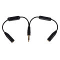 1 In 2 Out 3.5mm Male To Double Mono 3.5mm Female Headphone Y Splitter Cable Encounter. 