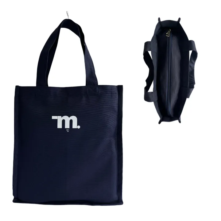 Heavy Duty Brown Eco Friendly Large Canvas Tote Bag with Zipper - 14.5 inches (L) * 3 inches (W) * 16 inches (H) - Holds up to 15kg