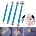 4x Modelling Ball Tool Stainless Steel Nail Dotting Tool Set Cake Decorating Fondant Gum Paste Modeling Tools. 