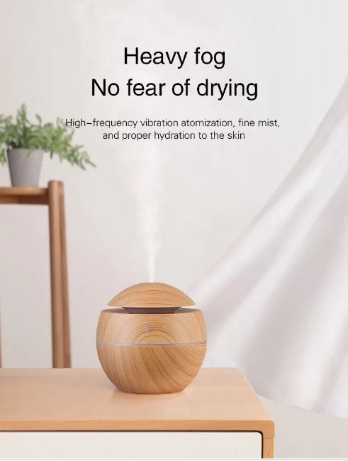 Home Wood Grain Air Humidifier Purifier Aroma Diffuser USB Ultrasonic Cool Mist Sprayer Essential Oil Fragrance