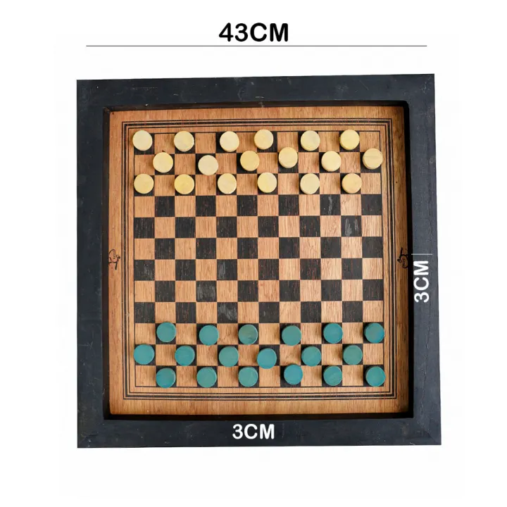 Wooden%20Checker%20Daam%20Board%20with%20Coins%20(Aprox%20%2043%20x%2043cm)%20-%20Image%203