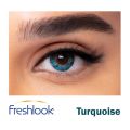 Colour TURQUOISE- Fresh Look tel Color Blends Contact Lens - Full Set - Color Contact Lens (Replacement Cycle: 12 Month). 