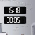 13 16 Inch Large Wall Clock Remote Control Memory Electronic Clock Dual Alarms Table Clock 10 Level Brightness LED Digital Clock. 