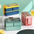 Valentigrl Office Bento Box Bento Lunch Box 4 Compartment Leak- Kids Lunch Box Containers Microwave Safe Japanese Style Lunch Boxes Food Container. 