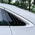 Car Rear Window Shutter Cover Trim Window Louver Side Vent Trim for Audi A3 8Y Sedan 2021-2024 Bright Black. 