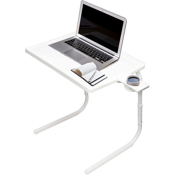White%20Adjustable%20Portable%20Table-Mate%20II%20Tray%20Holder%20Large%20Folding%20Adjusting%20Convenient%20Move%20Moveable%20Table%20for%20Laptop%20Breakfast%20Food%20Cup%20Plate%20Paper%20Documents%20TV%20Television%20Electric%20Devices%20Work%20from%20Home%20Office%20Hospital%20Room%20Bed%20Kitchen%20Living%20Lifestyle%20-%20Image%203