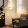 HG Floor Lamp W/Linen Lampshade Iron Modern Minimalist Standing Lamp W/E26 Bulb. 