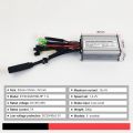 (GGBR) Electric Bicycle KT-15A Controller 36V/48V 6 Tube Squarewave SM Connector Controller with Double Head Light Wire. 