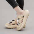 【Nesty】LR1601 Couple Women's Shoes Height Increase Outer Wear Non-Slip Silent 2025 Slippers Women's Forest Crocs Sandals. 