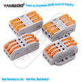 5~10pcs Quick Wire Connector Terminal Block 3 In Out Lamp 6 Square Meter Parallel Press Type. 