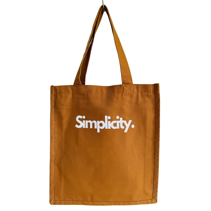 Heavy Duty Brown Eco Friendly Large Canvas Tote Bag with Zipper - 14.5 inches (L) * 3 inches (W) * 16 inches (H) - Holds up to 15kg