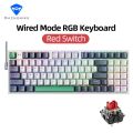 Machenike K500 Mechanical Keyboard Gaming Keyboard Wired Keyboard Hot Swappable 94 Keys RGB Light Mac Windows. 