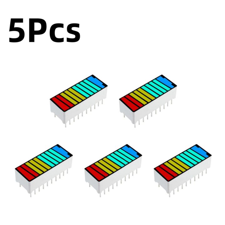 Led 5 Segment Display 5Pcs/set 10 Segment LED Bar Display Red Green Blue 5 Segment LED ...