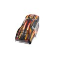 Kqueebee 2 Pcs Chassis Car Body Shell Plastic RC Accessory for RC Car Parts, Black-White & Orange. 