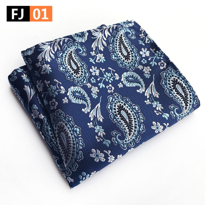 【ComfyCrossing】Men Polka Dot Handkerchief Paisley Flower Pocket Squares Suit Kerchief Silk Napkin Men Pocket Square Silk Handkerchief