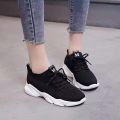 Women's White Shoes Running Korean Style Mesh Surface Breathable New Student Sneakers Mesh Surface Shoes Spring and Summer Women's Shoes Real Flying Woven Casual. 