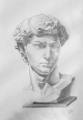 David by micheal angelo pencil drawing. 